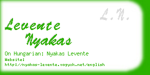 levente nyakas business card